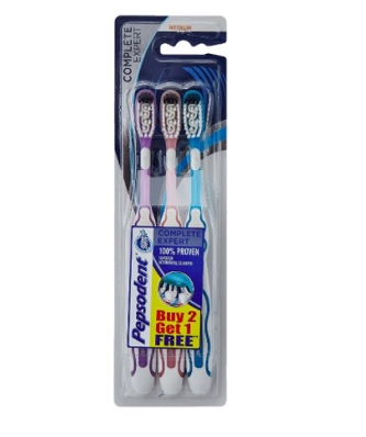 India Desire : Buy Pepsodent Expert Protection Pro Complete Toothbrush (Buy 2 Get 1 Free) At Rs. 89 from Amazon [MRP Rs 130]